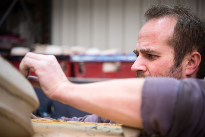 James Oughtibridge in his studio 2016